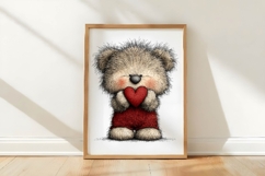 Valentine Woodland Animal Clipart Product Image 3