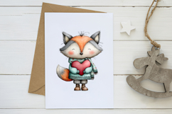 Valentine Woodland Animal Clipart Product Image 3