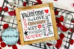 Valentine Word Art SVG and Sublimation design for Cricut Product Image 1