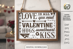 Valentine's Day Word Art Sign Laser Cut. Wall Decor SVG Product Image 1