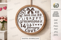 Valentine's Day Word Art Sign Laser Cut. Wall Decor SVG Product Image 1