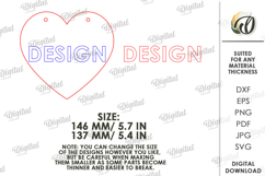 Valentine's Day Word Art Sign Laser Cut. Wall Decor SVG Product Image 2