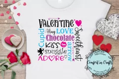 Valentine Word Art SVG and Sublimation design for Cricut Product Image 2