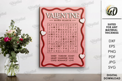 Valentine&#039;s Day Word Search Bundle Laser Cut. Wall Decor SVG Product Image 2