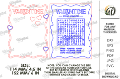 Valentine&#039;s Day Word Search Bundle Laser Cut. Wall Decor SVG Product Image 3