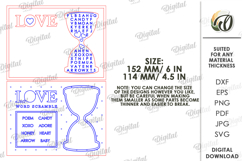 Valentine&#039;s Day Word Search Bundle Laser Cut. Wall Decor SVG Product Image 5