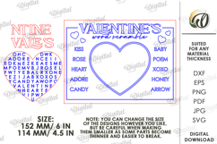 Valentine&#039;s Day Word Search Laser Cut. Wall Decor SVG Product Image 2