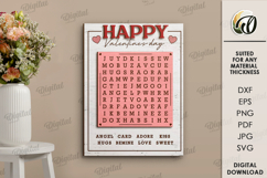 Valentine&#039;s Day Word Search Bundle Laser Cut. Wall Decor SVG Product Image 9