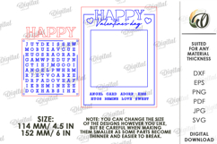 Valentine&#039;s Day Word Search Laser Cut. Wall Decor SVG Product Image 2