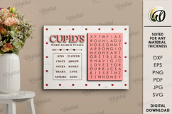 Valentine&#039;s Day Word Search Laser Cut. Wall Decor SVG Product Image 1