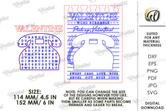 Valentine&#039;s Day Word Search Laser Cut. Wall Decor SVG Product Image 2