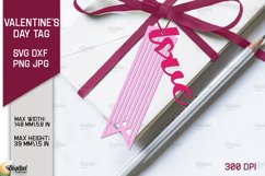 Valentine Layered Tag. Gift Label Paper Cut. Love SVG Product Image 1