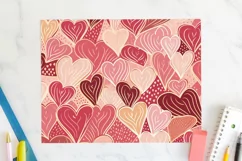 Hearts 20 oz Tumbler Wrap JPG Valentine Sublimation Design Product Image 2