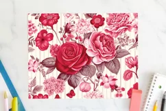 Roses 20 oz Tumbler Wrap JPG Valentine Sublimation Design Product Image 2