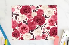 Roses 20 oz Tumbler Wrap JPG Valentine Sublimation Design Product Image 2