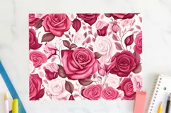 Roses 20 oz Tumbler Wrap JPG Valentine Sublimation Design Product Image 2