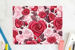 Roses 20 oz Tumbler Wrap JPG Valentine Sublimation Design Product Image 2
