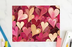 Hearts 20 oz Tumbler Wrap JPG Valentine Sublimation Design Product Image 2