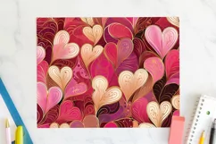Hearts 20 oz Tumbler Wrap JPG Valentine Sublimation Design Product Image 2