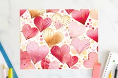 Hearts 20 oz Tumbler Wrap JPG Valentine Sublimation Design Product Image 2