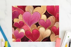 Hearts 20 oz Tumbler Wrap JPG Valentine Sublimation Design Product Image 2