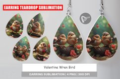 Earring Teardrop Valentine Wren Bird Product Image 1