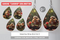 Earring Teardrop Valentine Wren Bird Product Image 1