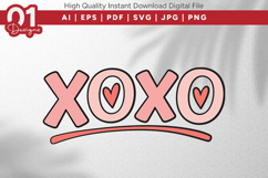 XOXO Valentine Quotes SVG Design Product Image 1