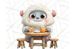 Valentine Yeti Clipart PNG Cute Love Monster Art Product Image 3