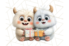 Valentine Yeti Clipart PNG Cute Love Monster Art Product Image 3