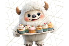 Valentine Yeti Clipart PNG Cute Love Monster Art Product Image 4