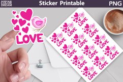 Love Bird Sticker Printable | Valentine's Day Sticker Product Image 1