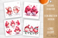 Valentines Day Square Coaster |Cute animals, animal Product Image 1