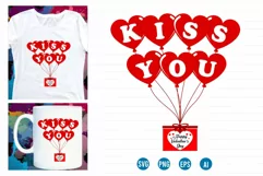Valentines Day Heart Balloon svg, love Heart Svg, valentine Product Image 1