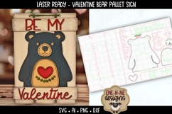 Valentine Bear Layered Laser File | Pallet Sign SVG Product Image 2