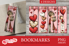 Pink Country Valentine | Printable Bookmarks Product Image 1