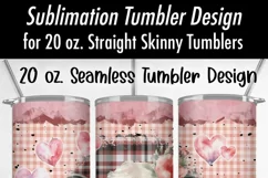 Valentine Cow 20 oz Seamless Tumbler Wrap Design PNG File Product Image 4