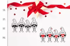 I Love You XO Gnome SVG - Valentine Gnomes Cut File Product Image 2