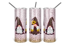 Pink Leopard Gnome Tumbler Design Product Image 1