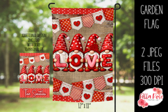 Valentine Gnomes |12" x 18" Garden Flag Design JPEG Product Image 1