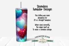 Valentine Hearts 3D 20 oz Seamless Tumbler Wrap Design Product Image 2