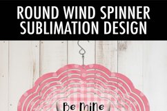 Valentine Highland Wind Spinner Round Sublimation Design PNG Product Image 4