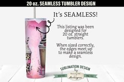 Valentine Black Highland Cow Balloons 20 oz Seamless Tumbler Product Image 3