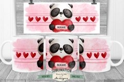 Valentine Pandas Mug Wrap Sublimation Bundle 4 PNG Design Product Image 4