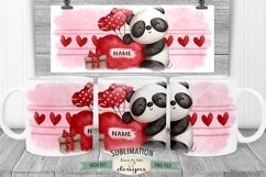 Valentine Pandas Mug Wrap Sublimation Bundle 4 PNG Design Product Image 5