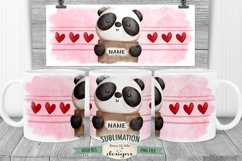 Valentine Pandas Mug Wrap Sublimation Bundle 4 PNG Design Product Image 2