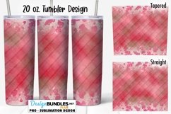 Valentine Plaid 20 oz Tumbler Sublimation Wrap Product Image 1