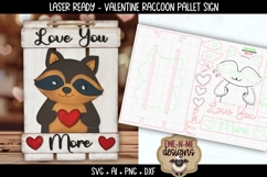 Valentine Raccoon Layered Laser File | Pallet Sign SVG Product Image 2