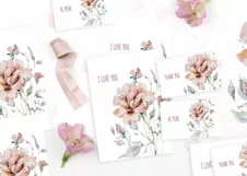 Watercolor rose flower clipart. Botanical illustration Product Image 4
