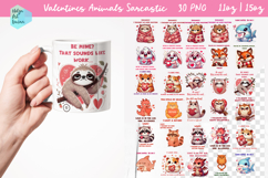 Valentines Animals Sarcastic Mug 15 oz and 11 oz Bundle Product Image 1